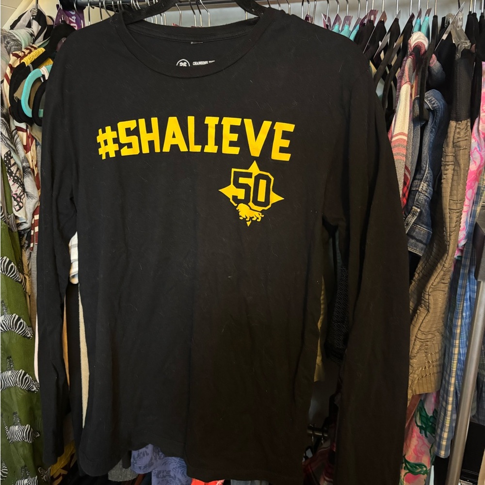 Pittsburgh Steelers Ryan Shazier Black and Yellow Long Sleeve Tee